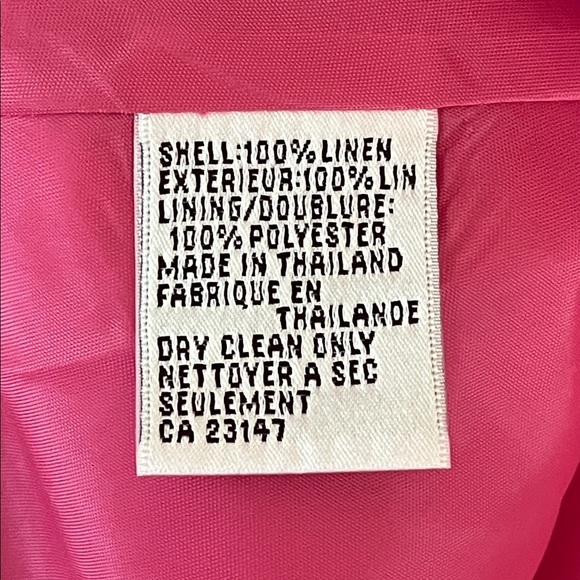 Vintage Talbots Irish Linen Sleeveless Sheath Midi Dress Pink Size 8 - Picture 15 of 16
